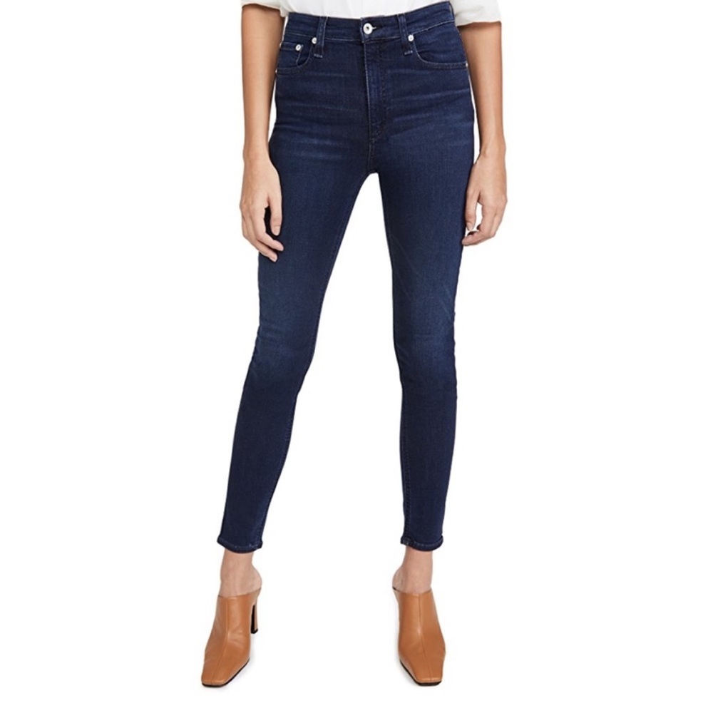 Rag & Bone women Nina High Rise Ankle Skinny Jeans Irving color Sz 29